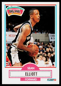 Sean Elliott, Fleer 1990-91, #171, San Antonio Spurs, radiocontrol - Imagen 1 de 2