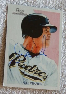 San Diego Padres Will Venable Signed 2010 Topps National Chicle Card Auto - Picture 1 of 1