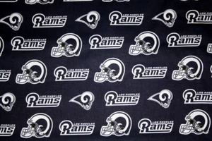 60 pulgadas de ancho Los Angles Rams of the NFL - 1/2 YARDA 18X60 TELA 100% ALGODÓN - Imagen 1 de 3