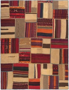 Kelim Patchwork Handgewebter Perserteppich 228x172cm-Nomadic,Orient,kilim,Carpet - Picture 1 of 8