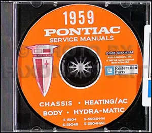 1959 Pontiac CD Negozio Manuale E Corpo AC Hydramatic Riparazione Manuali - Foto 1 di 1