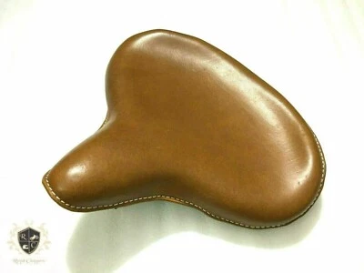  HARLEY WLA WLC VL UL EL WL CABEZA DE NUDILLO CUERO ASIENTO INDIVIDUAL CABEZA PLANA MARRÓN|Apto para Foto 1 de 4