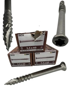 3 Pack SWG Terrassenschrauben Ø 5,5x60mm  -T25/ 300stk / Edelstahl A2 H2p13 - Bild 1 von 1