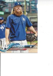 2018 Topps Serie 2 SP Variation Justin Turner Los Angeles Dodgers # 599 - Imagen 1 de 1