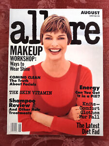 ALLURE magazine Fashion Beauty August 1993 Linda Evangelista Rachael Harlow