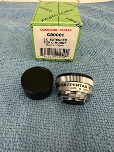 Pentax 2x Range Extender C Mount  Cosmicar Series 1/2-inch CCD C80001 - Picture 1 of 5