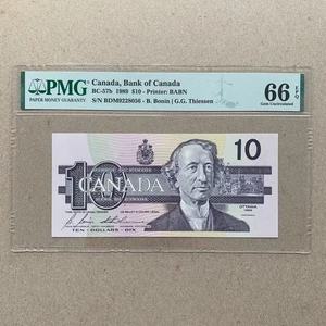 Canada 10 Dollars Banknote 1989 BC57b PMG 66 EPQ Canadian Currency Osprey B999 - Picture 1 of 3