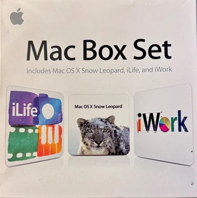 Apple Mac Box Set Includes Mac OS X Snow Leopard iLife iWork - Image 1 of 4