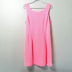 Lilly Pulitzer ärmelloses Etuikleid Gr.XL rosa geometrisches Muster Reißverschluss adrett 94051 - Bild 1 von 15