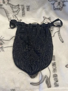 Bolso de Noche Saks & Co Vintage Años 20-30 Retícula Cuentas Hecho en París - Imagen 1 de 8