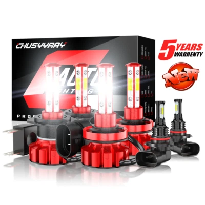 For Ford ESCAPE 2005-2006 6000K 6X LED Headlight High Low + Fog Light Bulbs Kit - Image 1 of 4