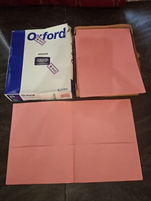 Oxford Twin Pocket Folders 57568 Pink 25-Pack 2-Pocket Tops Letter Size - Image 1 of 4