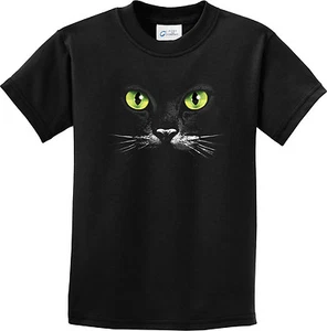 Kids Halloween Black Cat T-Shirt - Picture 1 of 6