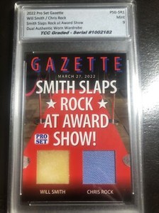 2021 Pro Set Will Smith Slaps Chris Rock Wardrobe Swatch TCC Graded Mint 9