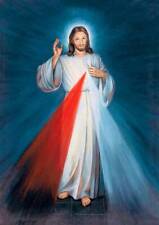 Affiche - Jésus-Christ Divine Miséricorde, Peinture Chrétienne, 3 Tailles - Kind d'Image