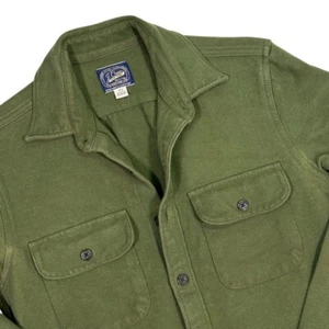 J. Giacca Camicia Crew Sportiva Bottoni Misto Cotone Verde Oliva Abbigliamento da Lavoro XS - Foto 1 di 7