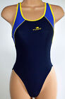 Turbo Girls Swimsuit Size 4 Age 7-8 PNavy & Yellow Swimming Costume S429