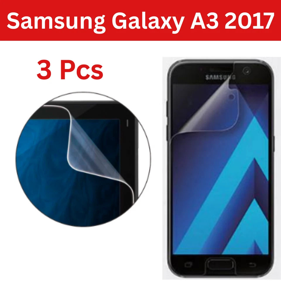 3 Pcs Clear Screen Protector Guards For Samsung Galaxy A3 2017 (A320) — 第 1/4 张图片