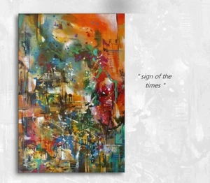 Original Kunst Abstrakte Malerei, bunt, hell, Michael Lang - Bild 1 von 7