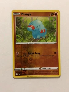 Pokemon Card Silver Tempest Reverse Holographic Phanpy 091/159 NM - Picture 1 of 3