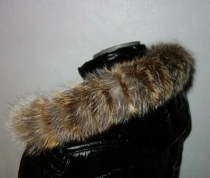 Silberfuchs Pelz Kapuze Kragen 55 Echt Fellkragen Fuchs Pelzkragen Jacke Parka - Bild 1 von 4