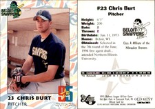 Chris Burt 1995 Midwest League All-Stars #NNO Card *AutographDen*