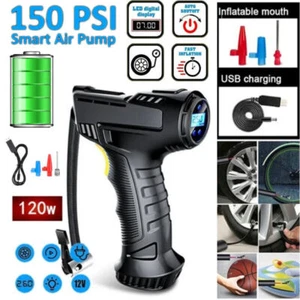 Cordless Tyre Inflator Air Compressor Pump 12V Rechargeable for Car Motorcycle - Picture 1 of 6