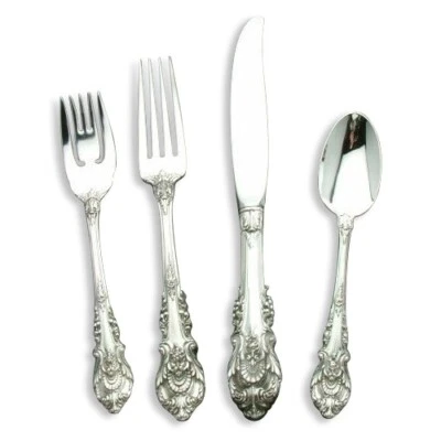 Sir Christopher de Wallace Plata de Ley, 4 piezas TAMAÑO CENA Set Foto 1 de 2