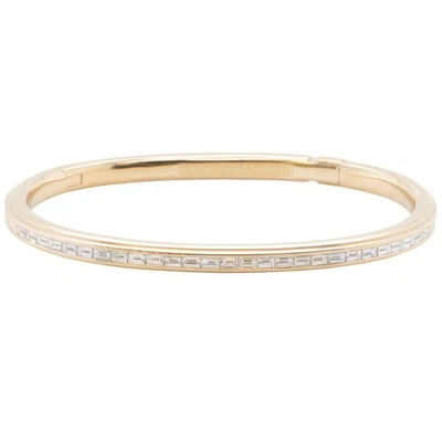 Brazalete David Yurman Streamline Oro Amarillo 18k Baguette Diamante Fila Bisagras 7.25" Foto 1 de 3