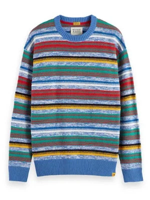 Suéter Scotch & Soda Para Hombres Tejido a Rayas Manga Larga Pullover Talla L y XL NUEVO CON ETIQUETAS Foto 1 de 4