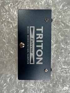 Triton extreme 88 top left metal logo panel lid cover unit w screw - Picture 1 of 1