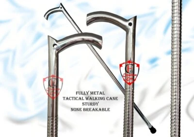 Remarkable V Aluminum Steel Steeliness Tactical Walking Cane Handmade Stylish - Image 1 of 4