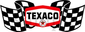 CALCOMANÍA DE ACEITE GASOLINA CON BANDERA A CUADROS TEXACO DE 8 PULGADAS - Imagen 1 de 1