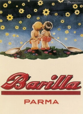 Magnet Barilla Parma Nudeln, 6 x 8 cm