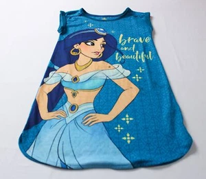 Disney Girl's Jasmine Brave & Beautiful Printed Nightgown CG2 Blue Size US: 7 - Picture 1 of 5
