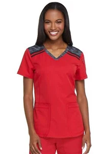 Womens V-Ne Stretch and Moisture Wicking Plus Size DK740, 3XL, Digital Lavender - Picture 1 of 8
