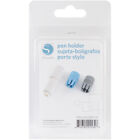 Silhouette Pen Holder W/Adapters-Small Blue, Medium White & Large Gray