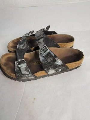 Sandalias Birkenstock para mujer 37 EE. UU. 6 negras polvo de estrellas iridiscente brillante Sydney Foto 1 de 4