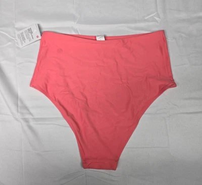 Nuevo con etiquetas Parte inferior de bikini Lululemon talla 8 Waterside HW cintura alta escasa Foto 1 de 4
