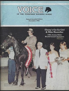 Voice of the Tennessee Walking Horse Magazine November 1981 Annual Juvenile - Picture 1 of 1