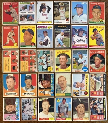 (30) TARJETAS ESTRELLA/CORTE DE BÉISBOL TOPPS DE LOS AÑOS 50-60-70 NOLAN RYAN GRADO BAJO-MEDIO LEER Foto 1 de 4
