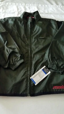 NUEVO CON ETIQUETAS Chaqueta Reebok Track MEDIANA Nylon Cremallera Completa con Bolsillo con Cremallera y Bolsillos Laterales Foto 1 de 4
