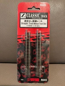 Z scale Rokuhan R045 Straight Track Without Track Bed 110mm x 2 pcs. - Picture 1 of 1