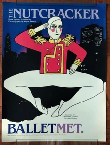 1982 Vintage The Nutcracker Ohio Ballet Metropolitan Art BalletMet Poster Ad - Picture 1 of 5