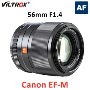 VILTROX 56mm F1.4 STM Auto Focus Prime Lens APS-C For Canon EOS M-Mount M5 M6 - Picture 1 of 6