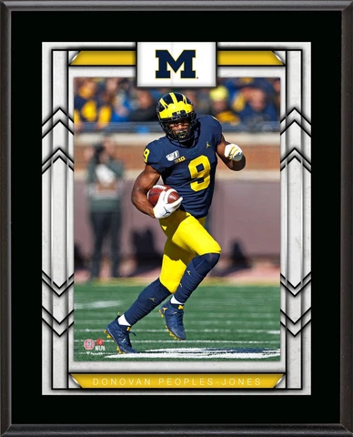 Donovan Peoples-Jones Michigan Wolverines 10.5" x 13" Player Plaque Cover