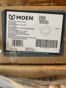 Küchenspüle Unterbau Moen G18195 23 x 18 Zoll Edelstahl Einzelschüssel - Bild 1 von 7