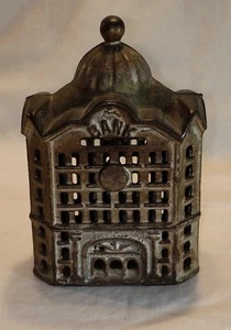 DOMED "BANK" VINTAGE CAST IRON BANK, AC WILLIAMS - Picture 1 of 9