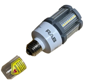 RAB HID-12-E26-840-BYP-PT LED Corncob 12W E26 5000K 80 CRI 1,750 Lumens 120-277V - Picture 1 of 14