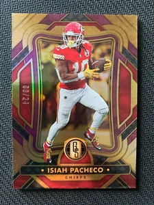 ISIAH PACHECO #62 - 2023 GOLD STANDARD - PURPLE PARALLEL /24 - Picture 1 of 2
